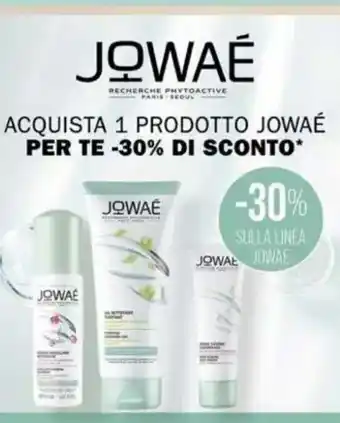 Coop Jowaé acquista 1 prodotto jowaé per te -30% di sconto* offerta