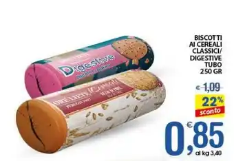 Qui Discount Biscotti ai cereali classici/ digestive tubo offerta