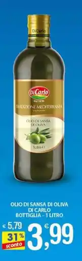 Qui Discount Olio di sansa di oliva DI CARLO offerta