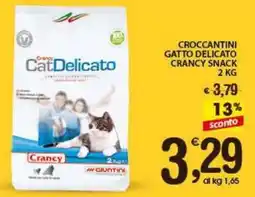 Qui Discount Croccantini gatto delicato crancy snack offerta