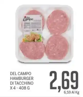 Supermercati Piccolo Del campo hamburger di tacchino offerta