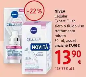 dm drogerie markt NIVEA Cellular Expert Filler siero o fluido viso trattamento mirato , assort offerta