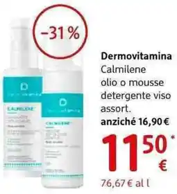 dm drogerie markt Dermovitamina Calmilene olio o mousse detergente viso assort. offerta