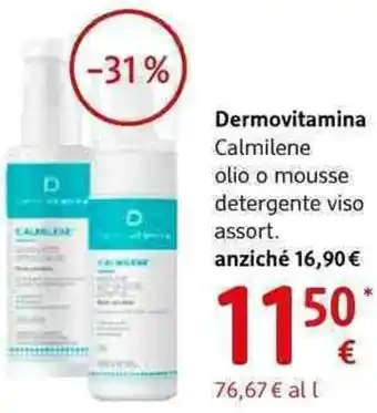 dm drogerie markt Dermovitamina Calmilene olio o mousse detergente viso assort. offerta