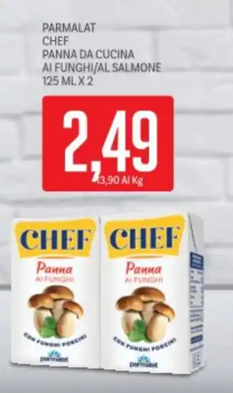 Supermercati Piccolo Parmalat chef panna da cucina ai funghi/al salmone offerta