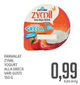 Supermercati Piccolo Parmalat zymil yogurt alla greca vari gusti offerta