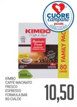 Supermercati Piccolo Kimbo caffè macinato fresco espresso formula bar 80 cialde offerta