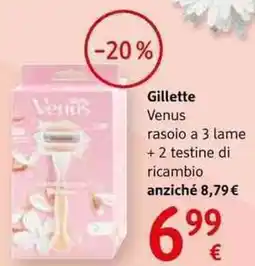 dm drogerie markt Gillette Venus rasoio a 3 lame + 2 testine di ricambio offerta