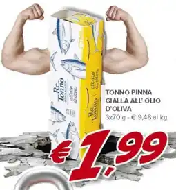 Todis Tonno pinna gialla all' olio d'oliva offerta