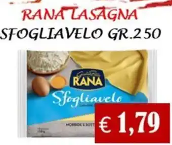 Supermercato Azzurro Rana lasagna sfogliavelo offerta