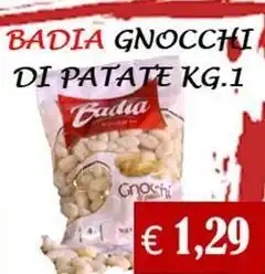 Supermercato Azzurro Badia gnocchi di patate offerta