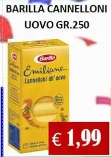 Supermercato Azzurro Barilla cannelloni uovo offerta