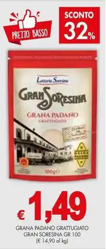 PrestoFresco Grana padano grattugiato GRAN SORESINA offerta