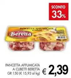 PrestoFresco Pancetta affumicata a cubetti BERETTA offerta