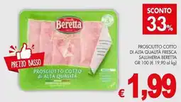 PrestoFresco Prosciutto cotto di alta qualità fresca salumeria BERETTA offerta