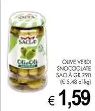 PrestoFresco Olive verdi snocciolate SACLÀ offerta