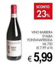 PrestoFresco Vino barbera d'alba FONTANAFREDDA offerta