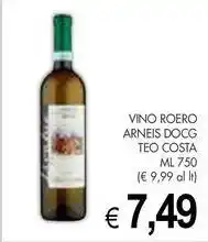 PrestoFresco Vino roero arneis docg teo COSTA offerta