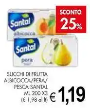 PrestoFresco Succhi di frutta albicocca/pera/ pesca SANTAL offerta