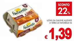 PrestoFresco Uova da galline allevate a terra LE NATURELLE X4 offerta