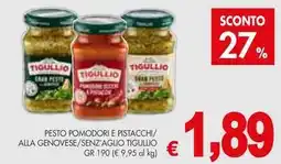 PrestoFresco Pesto pomodori e pistacchi/ alla genovese/senz'aglio TIGULLIO offerta