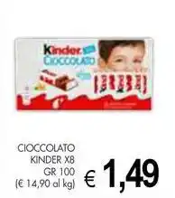 PrestoFresco Cioccolato KINDER X8 offerta