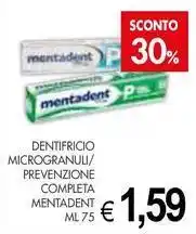 PrestoFresco Dentifricio microgranuli/ prevenzione completa MENTADENT offerta