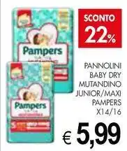 PrestoFresco Pannolini baby dry mutandino junior/maxi PAMPERS offerta