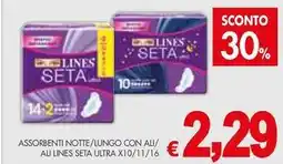 PrestoFresco Assorbenti notte/lungo con ali/ ali lines SETA ULTRA offerta