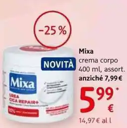 dm drogerie markt Mixa crema corpo assort. offerta