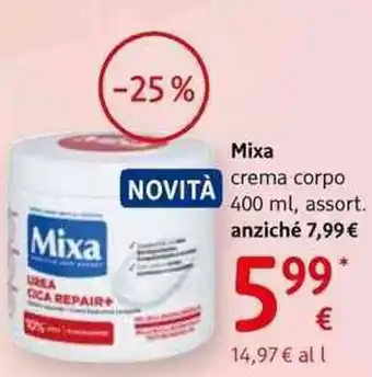 dm drogerie markt Mixa crema corpo assort. offerta