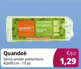 Acqua & Sapone Quandoè Sacco umido pattumiera offerta