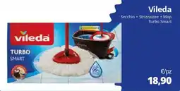 Acqua & Sapone Vileda Secchio + Strizzatore + Mop Turbo Smart offerta