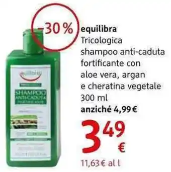 dm drogerie markt equilibra Tricologica shampoo anti-caduta fortificante con aloe vera, argan e cheratina vegetale offerta