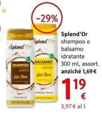 dm drogerie markt Splend Or shampoo o balsamo idratante assort. offerta