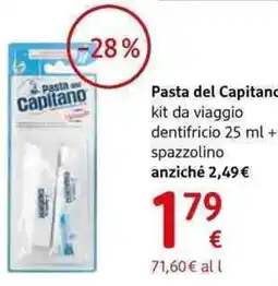 dm drogerie markt Pasta del Capitano kit da viaggio dentifricio + spazzolino offerta