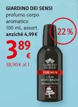 dm drogerie markt GIARDINO DEI SENSI profumo corpo aromatico offerta