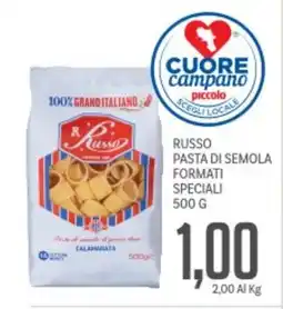 Supermercati Piccolo Russo pasta di semola formati speciali offerta