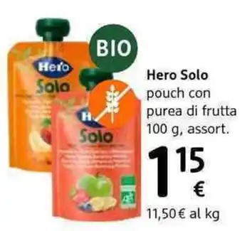 dm drogerie markt Hero Solo pouch con purea di frutta assort offerta