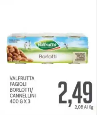 Supermercati Piccolo Valfrutta fagioli borlotti/ cannellini offerta