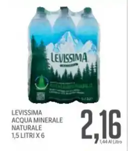 Supermercati Piccolo Levissima acqua minerale naturale offerta