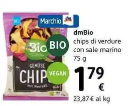 dm drogerie markt dmBio chips di verdure con sale marino offerta