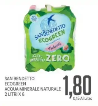 Supermercati Piccolo San bendetto ecogreen acqua minerale naturale offerta