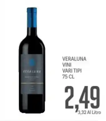 Supermercati Piccolo Veraluna vini vari tipi offerta