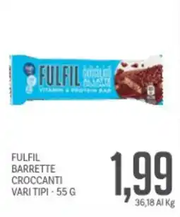 Supermercati Piccolo Fulfil barrette croccanti vari tipi offerta