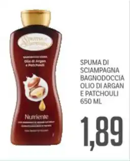 Supermercati Piccolo Spuma di sciampagna bagnodoccia olio di argan e patchouli offerta