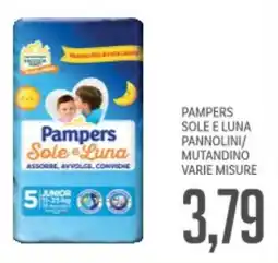 Supermercati Piccolo Pampers sole e luna pannolini/ mutandino varie misure offerta