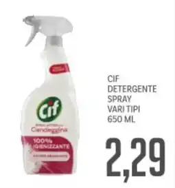 Supermercati Piccolo Cif detergente spray vari tipi offerta