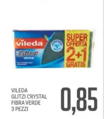 Supermercati Piccolo Vileda glitzi crystal fibra verde offerta