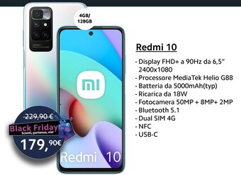 Xiaomi Redmi 10 offerta